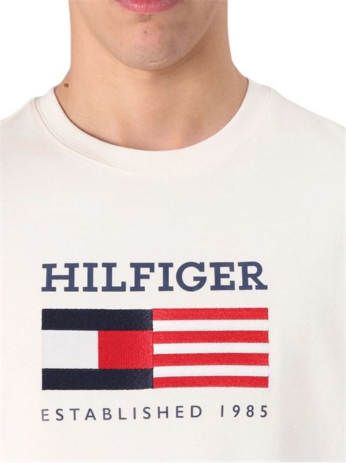 T-shirt avorio in cotone Tommy Hilfiger | MW0MW39843Z00